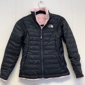 The North Face Gray/Pink Double Jacket Kids M